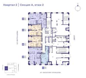 3-к квартира, строящийся дом, 60м2, 2/19 этаж