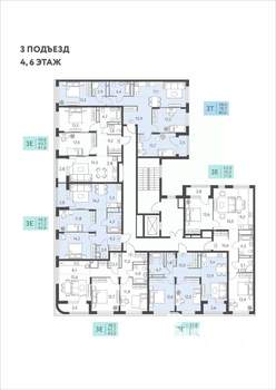 3-к квартира, вторичка, 72м2, 6/22 этаж