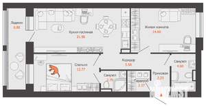 2-к квартира, вторичка, 70м2, 7/9 этаж