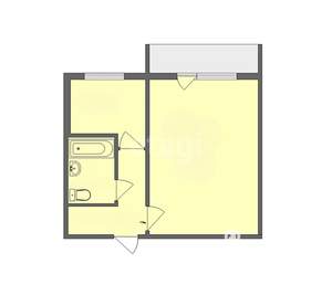 1-к квартира, вторичка, 30м2, 2/4 этаж