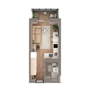 Студия квартира, вторичка, 22м2, 8/8 этаж