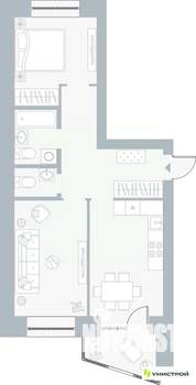 2-к квартира, вторичка, 58м2, 2/5 этаж