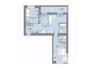 2-к квартира, вторичка, 72м2, 8/8 этаж