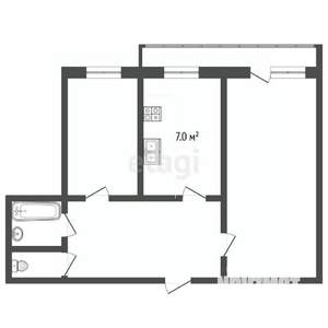 2-к квартира, вторичка, 50м2, 5/10 этаж