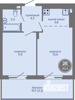 2-к квартира, вторичка, 40м2, 10/26 этаж