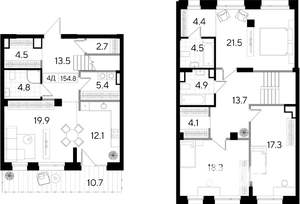 Студия квартира, вторичка, 155м2, 1/8 этаж