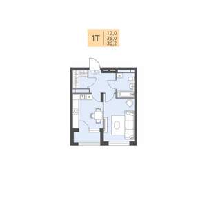 1-к квартира, вторичка, 36м2, 4/22 этаж