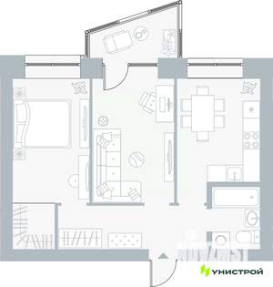 2-к квартира, вторичка, 52м2, 3/5 этаж