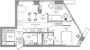 3-к квартира, строящийся дом, 60м2, 17/28 этаж