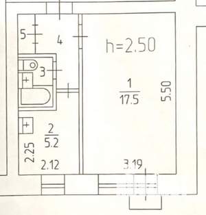 1-к квартира, вторичка, 29м2, 3/9 этаж