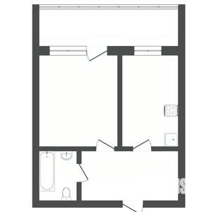 1-к квартира, вторичка, 49м2, 4/17 этаж