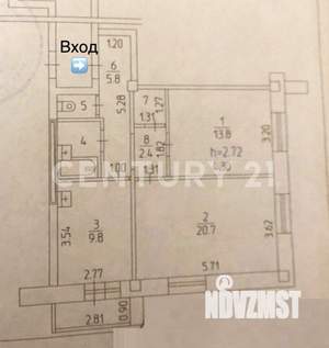 2-к квартира, вторичка, 59м2, 3/17 этаж