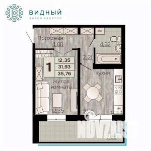 1-к квартира, вторичка, 36м2, 2/8 этаж