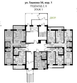 3-к квартира, вторичка, 64м2, 1/8 этаж