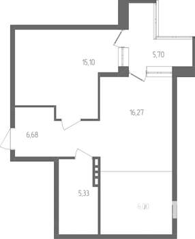 2-к квартира, строящийся дом, 52м2, 3/4 этаж