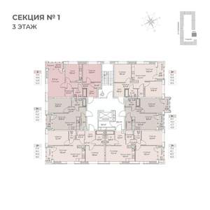 1-к квартира, строящийся дом, 45м2, 3/6 этаж