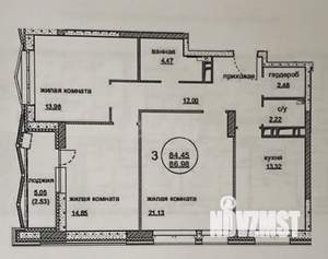 3-к квартира, вторичка, 85м2, 6/25 этаж