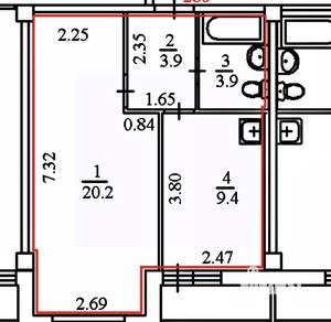 1-к квартира, вторичка, 37м2, 14/15 этаж