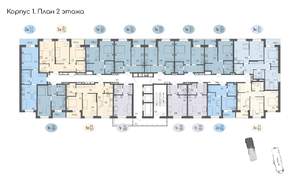 3-к квартира, строящийся дом, 52м2, 2/25 этаж