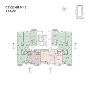 Студия квартира, строящийся дом, 38м2, 5/6 этаж