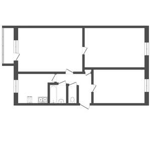 3-к квартира, вторичка, 58м2, 1/5 этаж