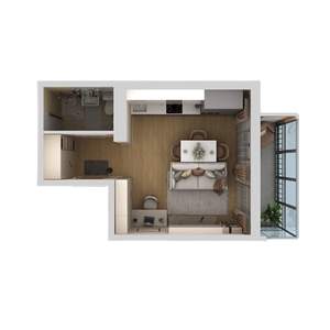 Студия квартира, вторичка, 26м2, 8/9 этаж