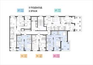 1-к квартира, вторичка, 38м2, 2/22 этаж