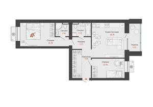 2-к квартира, вторичка, 67м2, 4/9 этаж