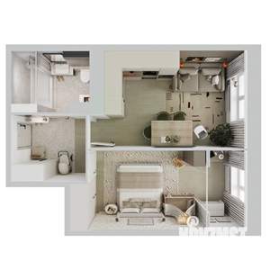 1-к квартира, вторичка, 42м2, 4/18 этаж