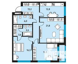 3-к квартира, вторичка, 94м2, 30/30 этаж