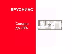 Студия квартира, вторичка, 24м2, 3/10 этаж