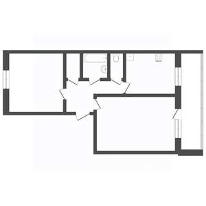 2-к квартира, вторичка, 51м2, 4/5 этаж