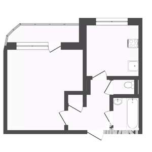 1-к квартира, вторичка, 41м2, 1/10 этаж