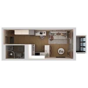 Студия квартира, вторичка, 26м2, 6/9 этаж