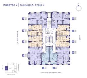 2-к квартира, строящийся дом, 41м2, 5/19 этаж