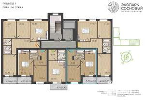 1-к квартира, вторичка, 40м2, 4/4 этаж