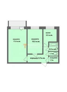 2-к квартира, вторичка, 44м2, 3/5 этаж