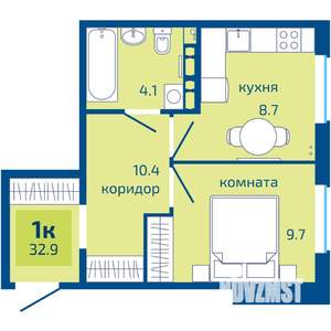1-к квартира, вторичка, 33м2, 8/8 этаж