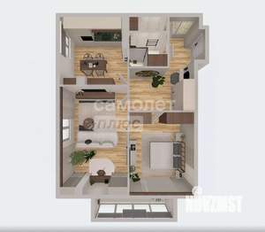 2-к квартира, вторичка, 65м2, 12/19 этаж