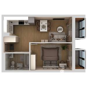 2-к квартира, вторичка, 38м2, 8/9 этаж