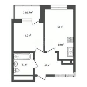2-к квартира, вторичка, 32м2, 11/25 этаж
