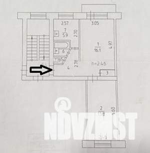 2-к квартира, вторичка, 45м2, 2/5 этаж