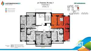 3-к квартира, вторичка, 64м2, 5/8 этаж