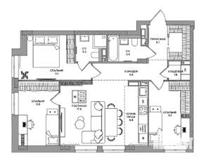 4-к квартира, вторичка, 77м2, 7/9 этаж