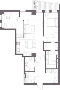 2-к квартира, строящийся дом, 88м2, 5/9 этаж