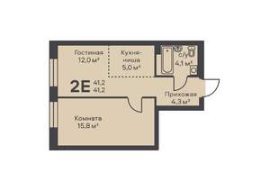 2-к квартира, вторичка, 41м2, 3/4 этаж