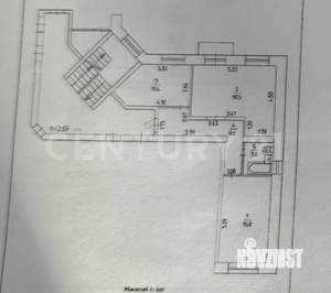 3-к квартира, вторичка, 60м2, 3/3 этаж