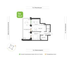 2-к квартира, вторичка, 70м2, 3/30 этаж