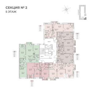 2-к квартира, строящийся дом, 70м2, 5/6 этаж