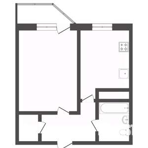 1-к квартира, вторичка, 43м2, 15/16 этаж